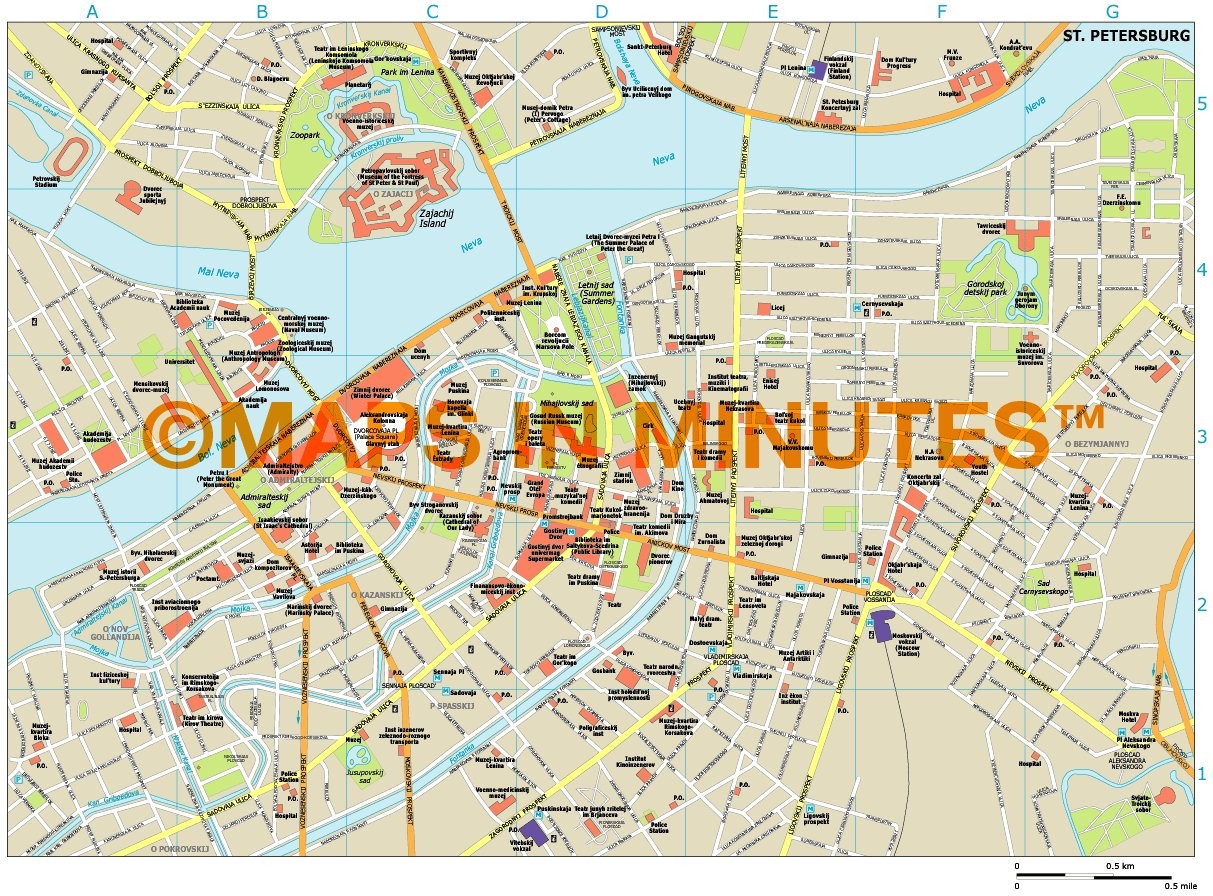 Editable map St Petersburg Florida pdf