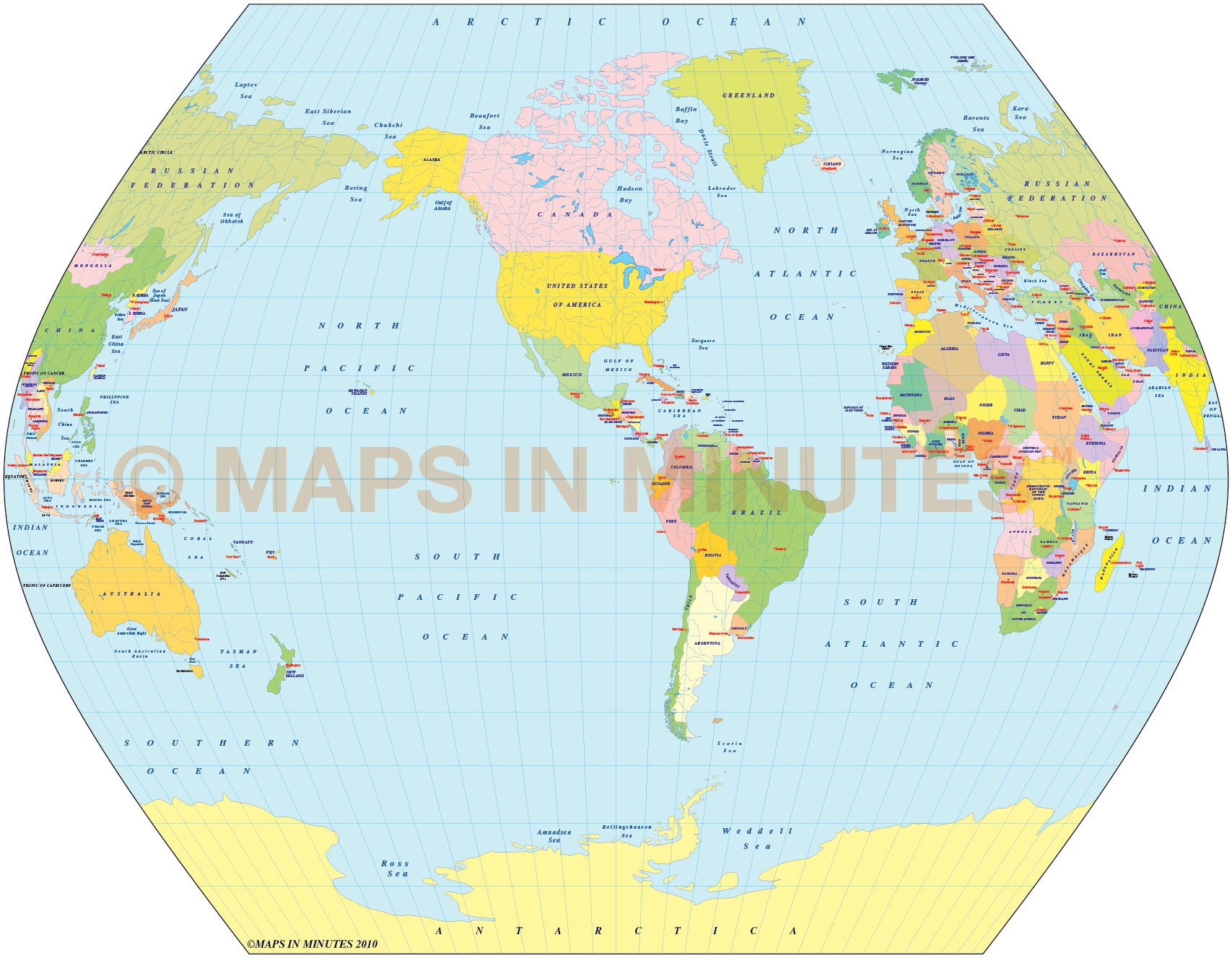 tsniigaik projection 100m scale us centric world map