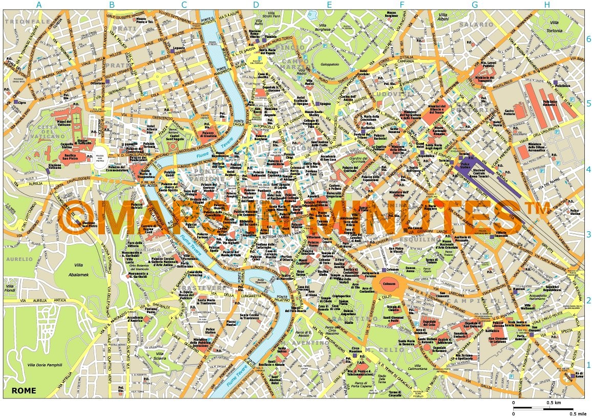 Illustrator map Roma