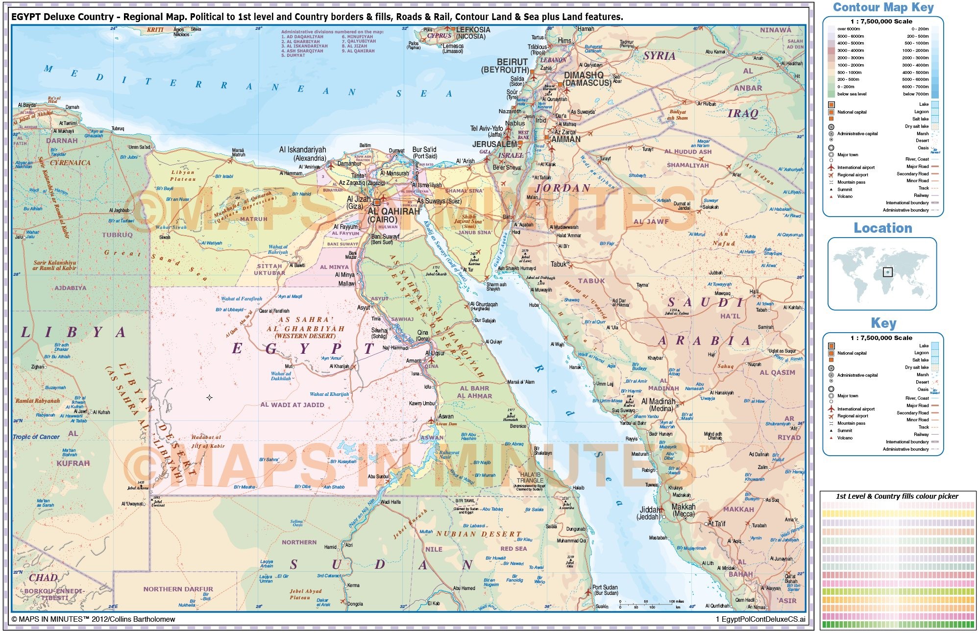 Ägypten Straßenkarte