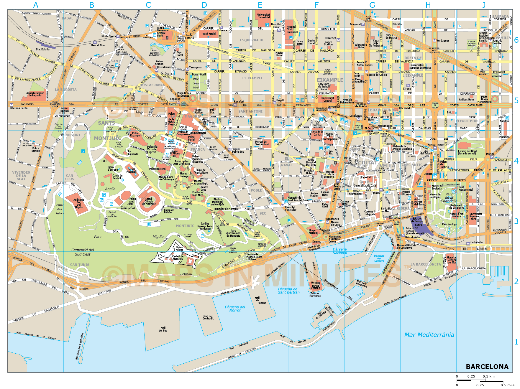 BARCELONA MAP | Map of World