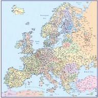 vector europe map political illustrator and pdf formats 4000000 scale