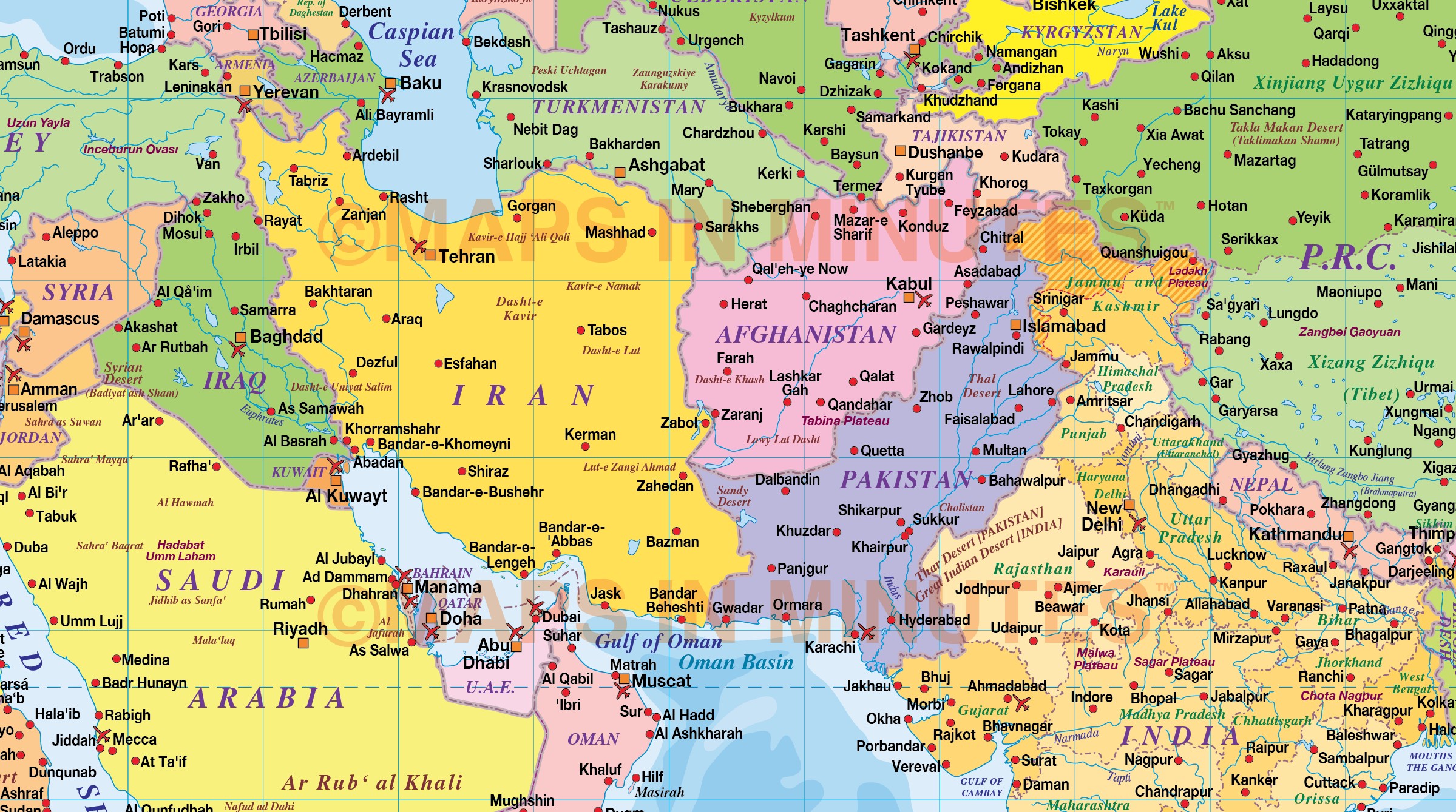 Political Map Of World With Capitals