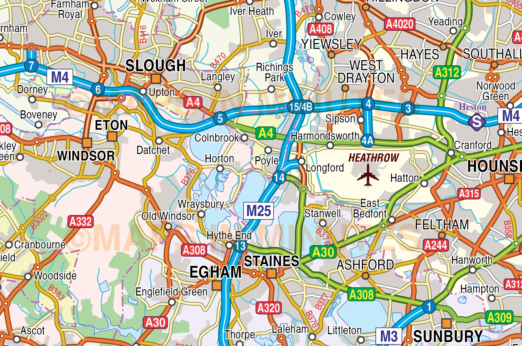 Street map London Greater UK 13 PDF