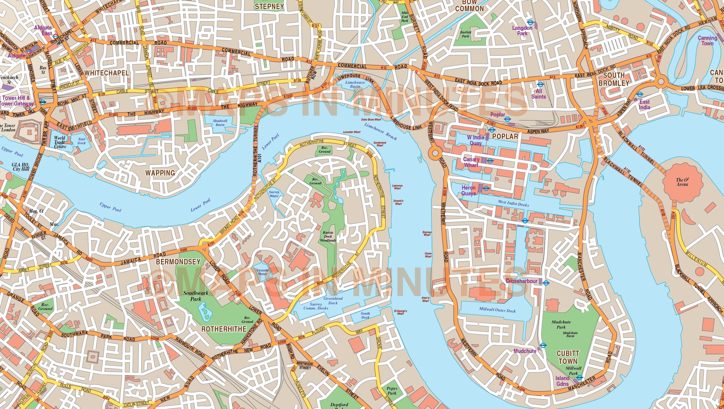 London Large Base map @10,000 scale in Illustrator CS format