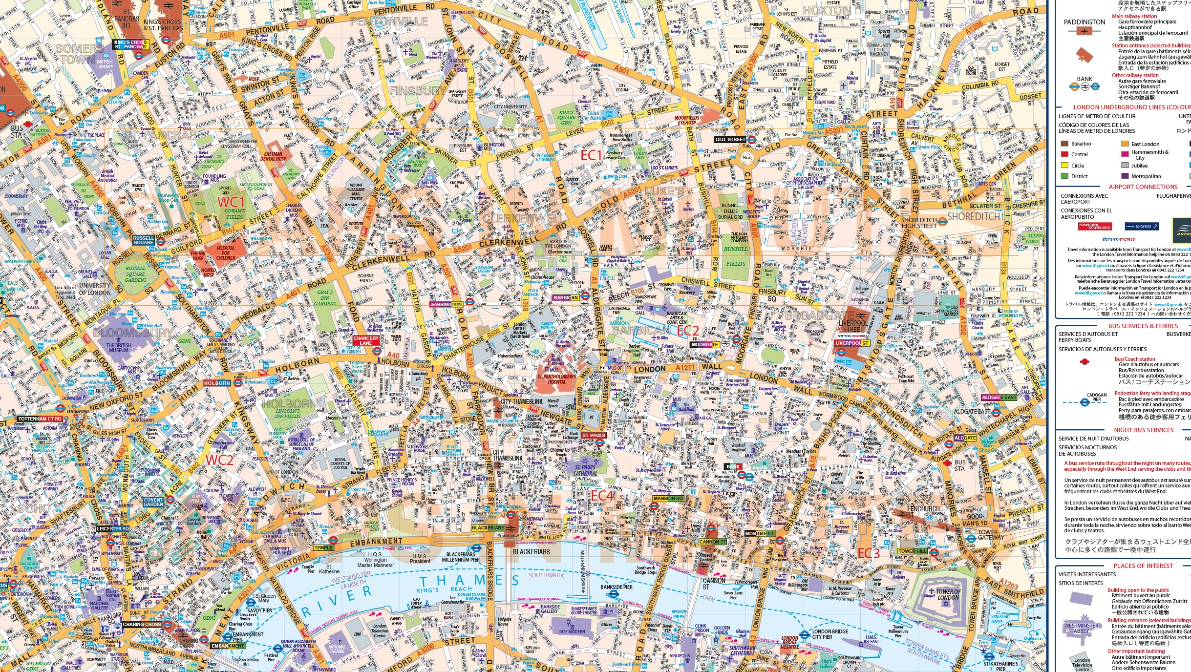 Printable Central London Map