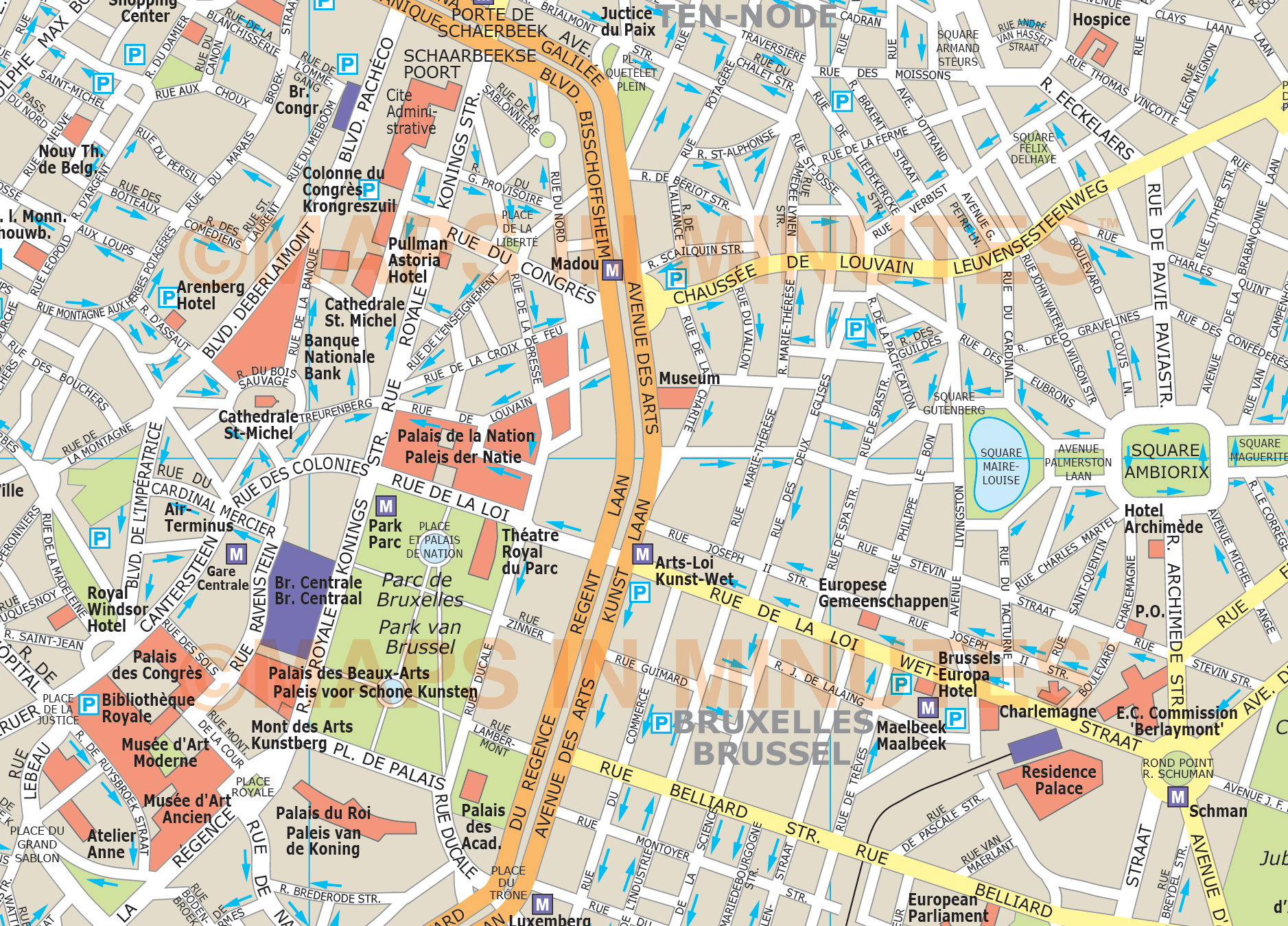 brussels city map