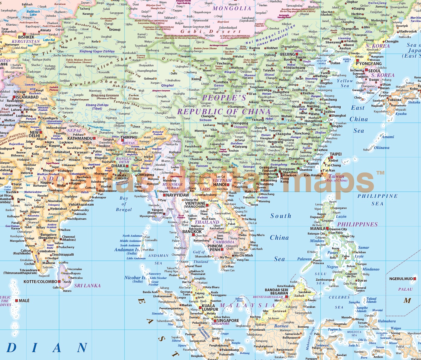 world map to print