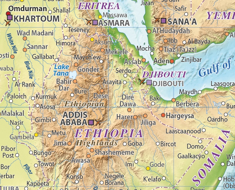 Africa Relief maps