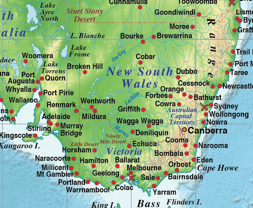 Australasia Country Relief Australasia Country Relief