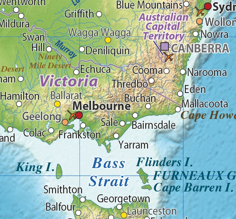 Australasia Relief maps Australasia Relief maps