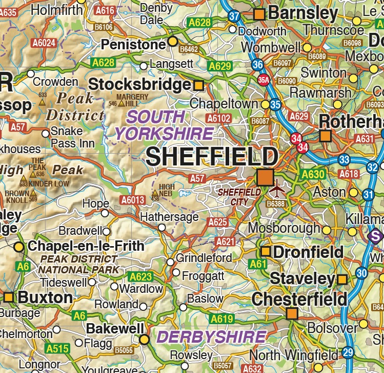 Whole UK Road Relief Maps Whole UK Road Relief Maps