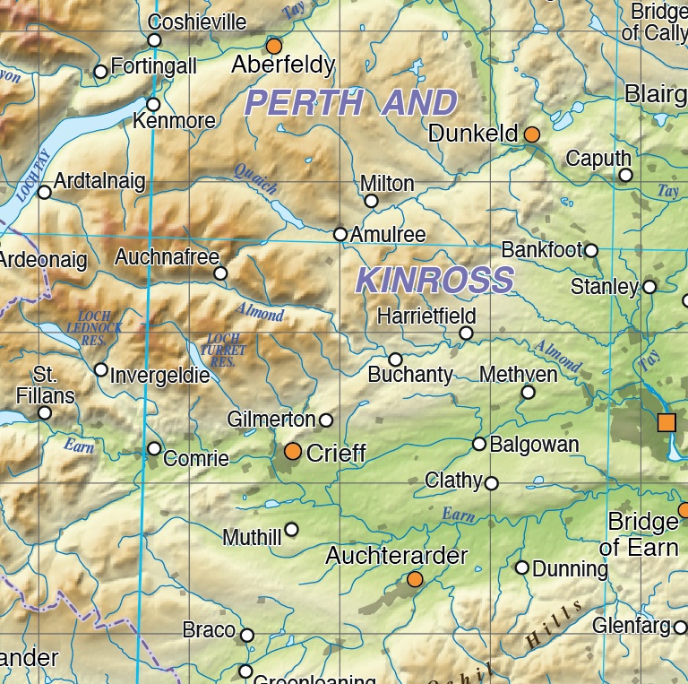 Whole UK Relief maps