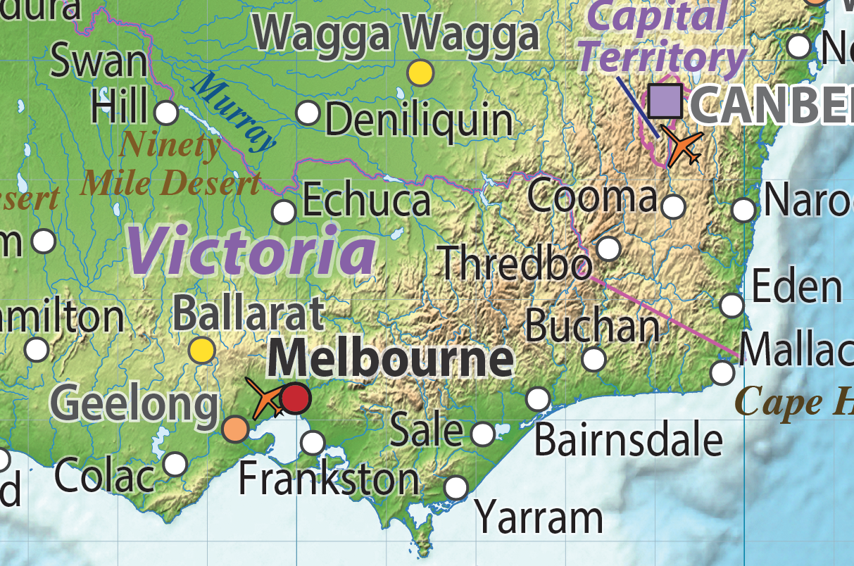 Australasia Country Relief Australasia Country Relief