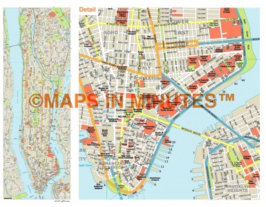 royalty free manhattan illustrator vector format city map