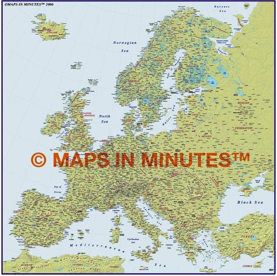 Pdf map Hungary Relief  Road
