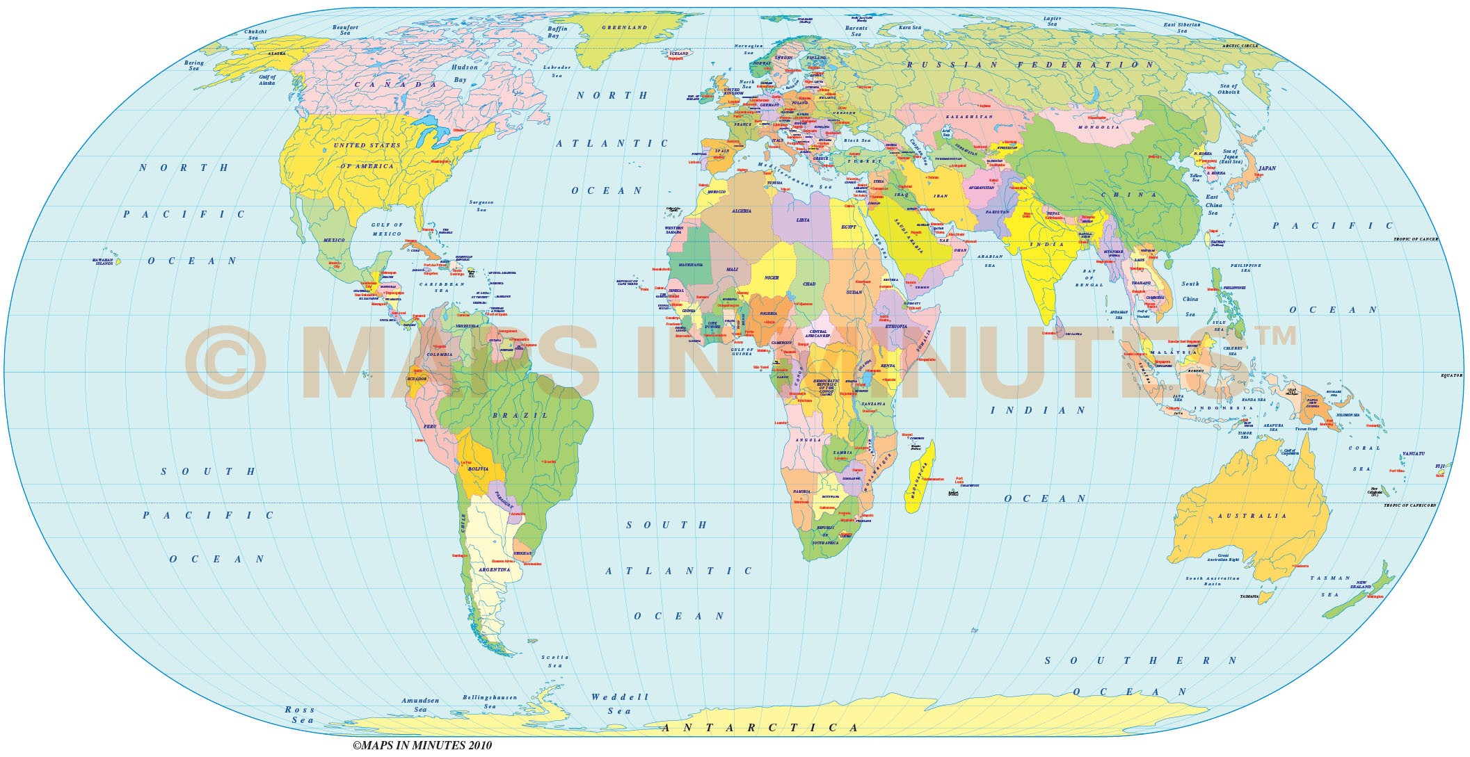 World Map To Scale