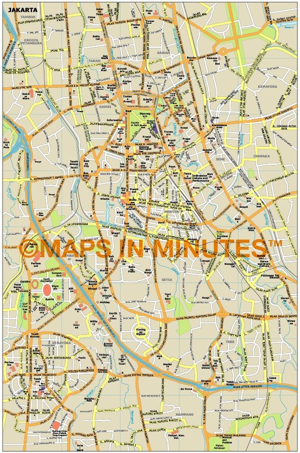 royalty free jakarta illustrator vector format city map