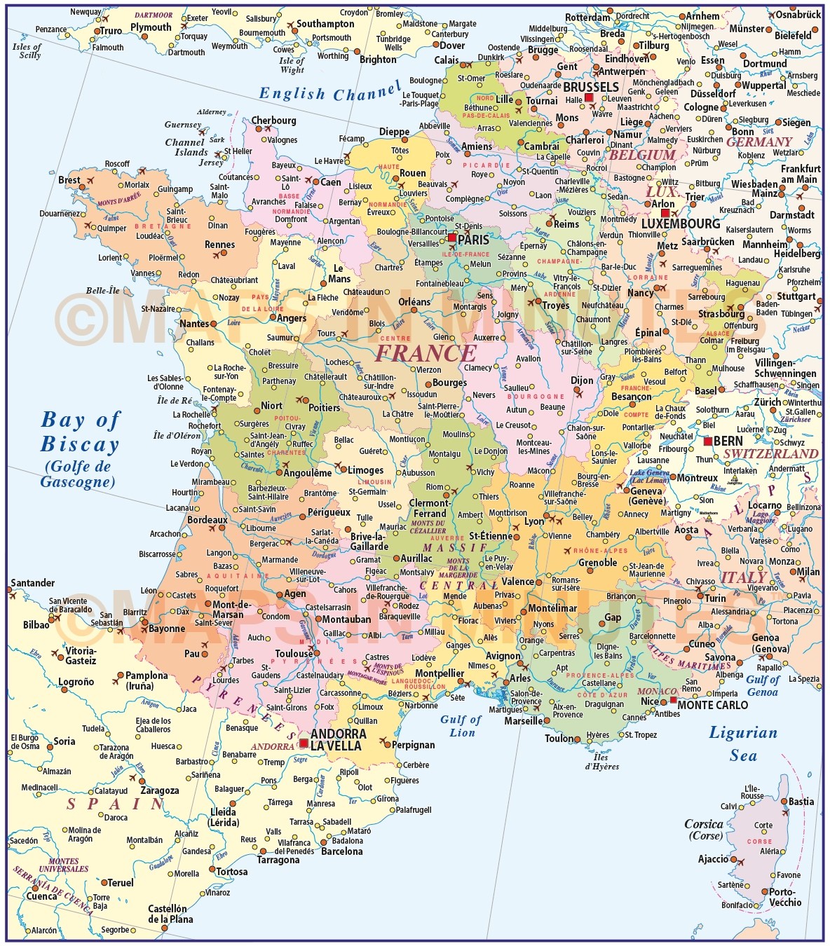 france illustrator vector map