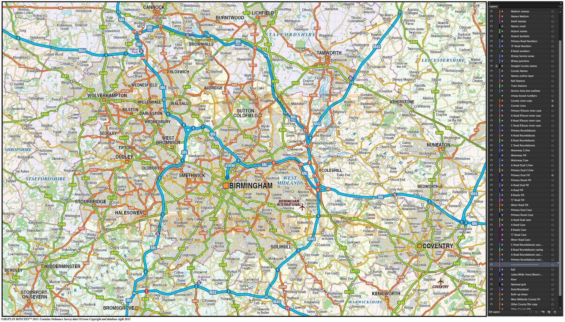 Loss Of Use Coverage >> Digital vector map of Greater Birmingham-Coventry @250k scale in illustrator editable format ... Loss Of Use Coverage >> Digital vector map of Greater Birmingham-Coventry @250k scale in illustrator editable format ...