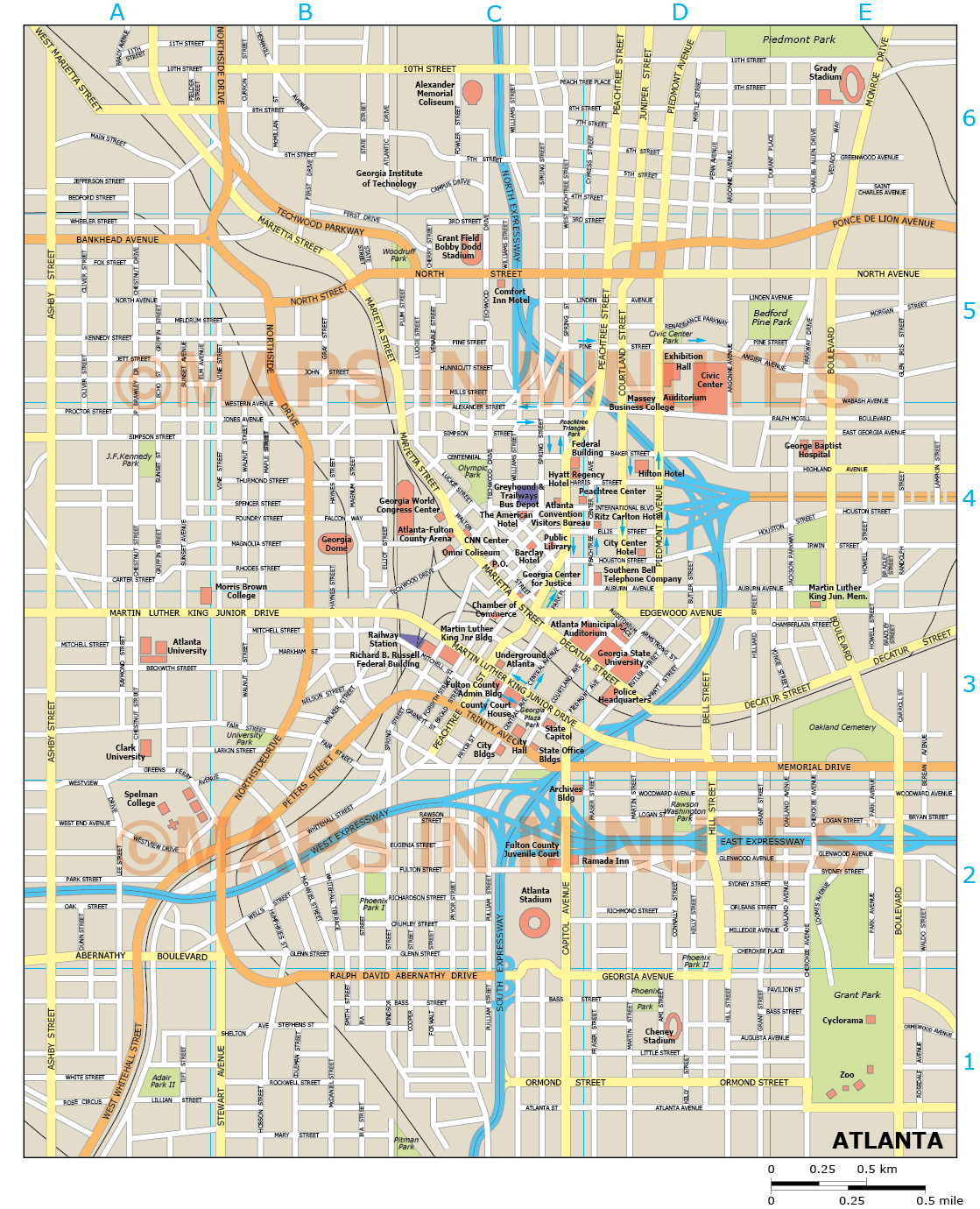 atlanta city map