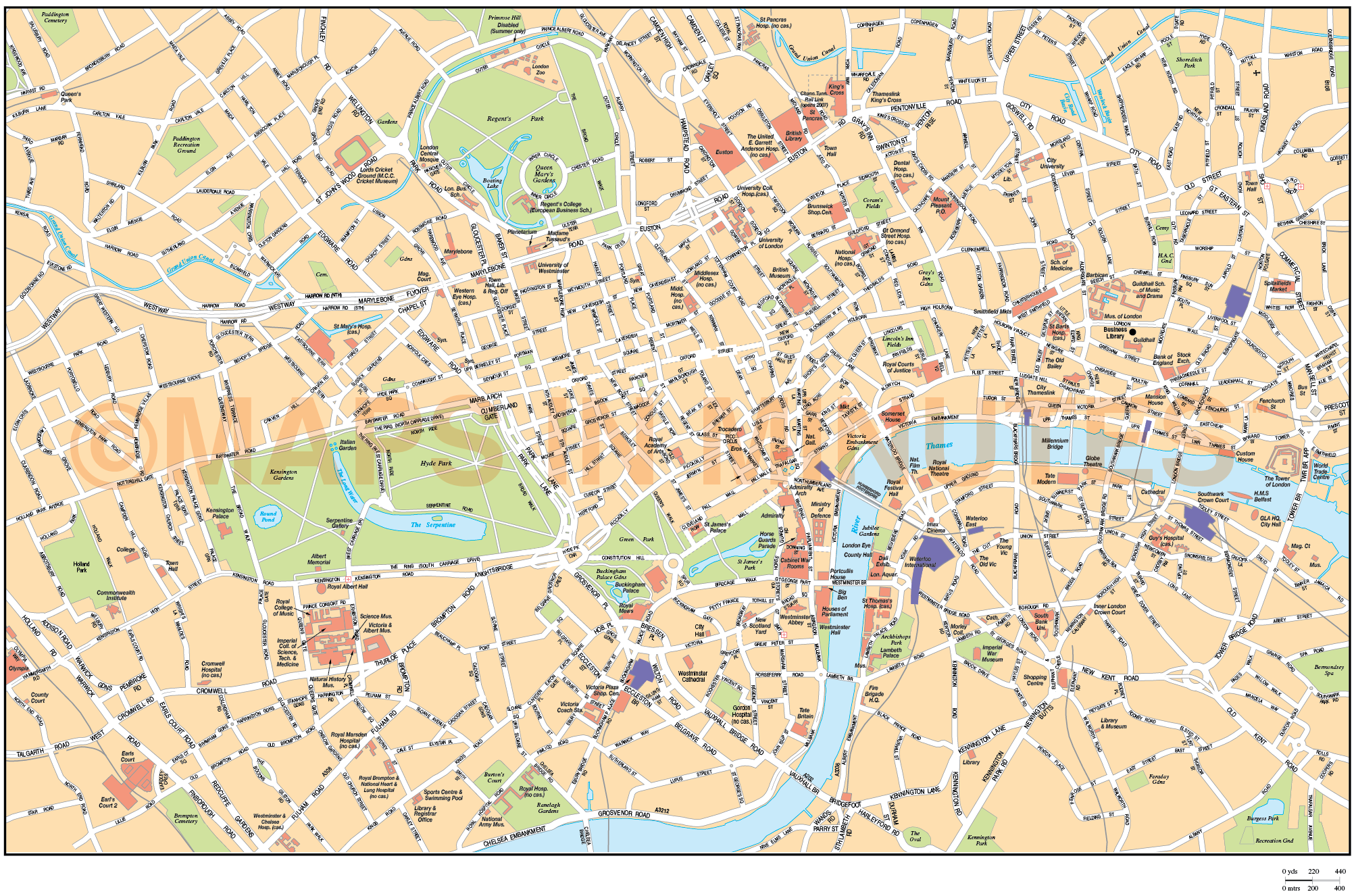 royalty free london illustrator vector format city map
