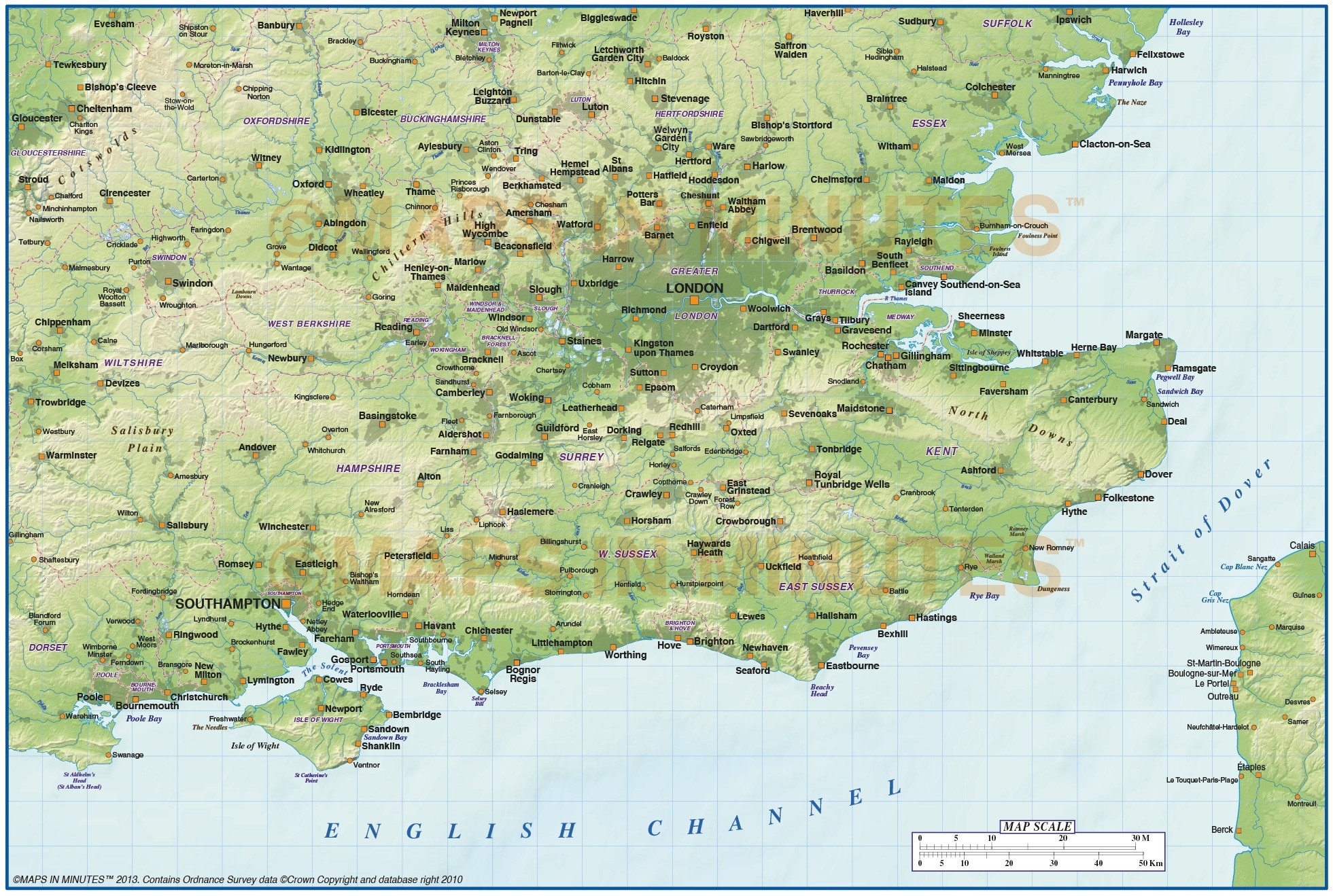 East England County Map