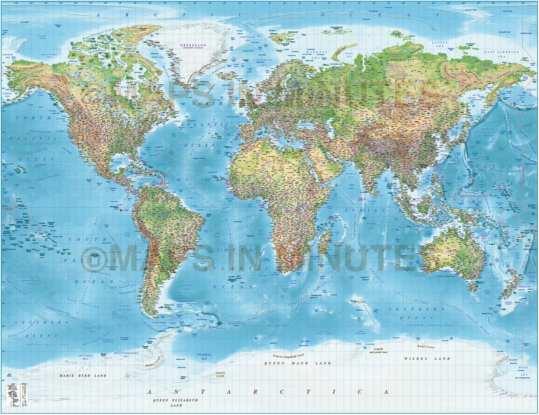 Detailed Vector World Map Illustrator AI CS Format