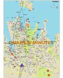 Sydney city map in Illustrator CS or PDF format