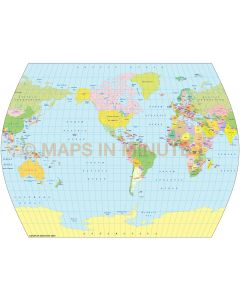 Times Projection @100m scale US centric world map