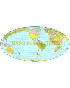Hammer Projection @100m scale US centric world map