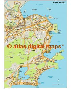 Rio de Janiero city map in Illustrator CS or PDF format