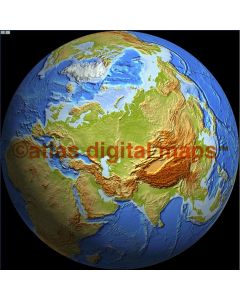 Relief Globe 50N 60E