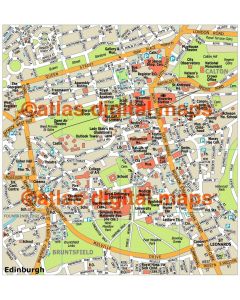Edinburgh city map in Illustrator CS or PDF format