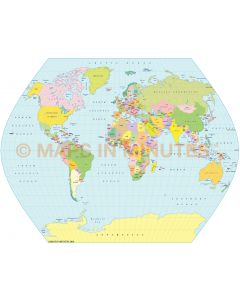 TsNIIGAIK Projection @100m scale UK centric world map