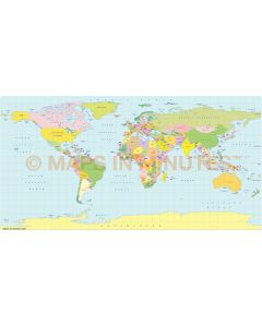 Plate Carrée Projection @100m scale UK centric world map