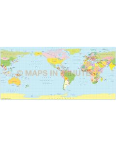 Pavlov Projection @100m scale US centric world map