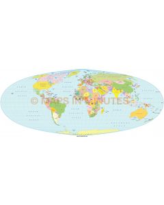 Foucaut Equal Area Projection @100m UK centric Political World Map