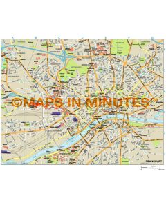 Frankfurt City map in Illustrator CS or PDF format