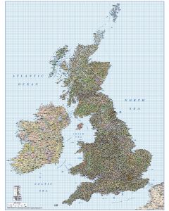 British Isles UK Road and Rail map, Illustrator AI CS PDF vector formats, counties, large 500k scale