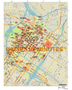 Houston city map in Illustrator CS or PDF format