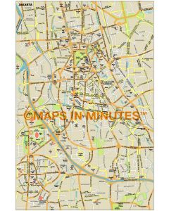 Jakarta city map in Illustrator CS or PDF format