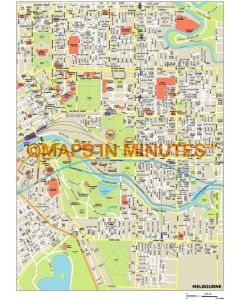 Melbourne city map in Illustrator CS or PDF format