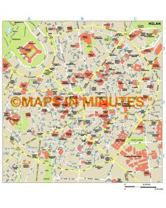 Milan city map in Illustrator CS or PDF format