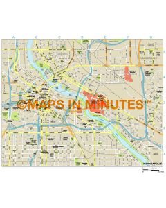Minneapolis city map in Illustrator CS or PDF format