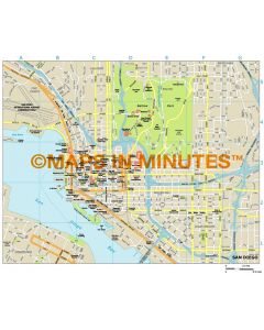 San Diego city map in Illustrator CS or PDF format