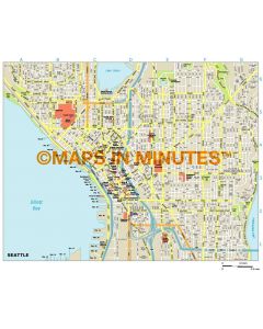 Seattle city map in Illustrator CS or PDF format