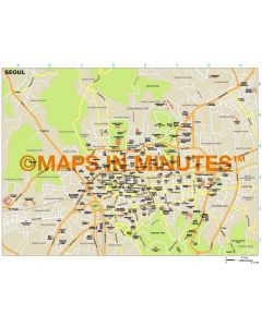 Seoul city map in Illustrator CS or PDF format