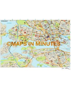 Stockholm city map in Illustrator CS or PDF format