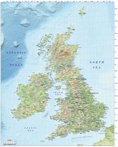 5M scale British Isles Regular Relief map